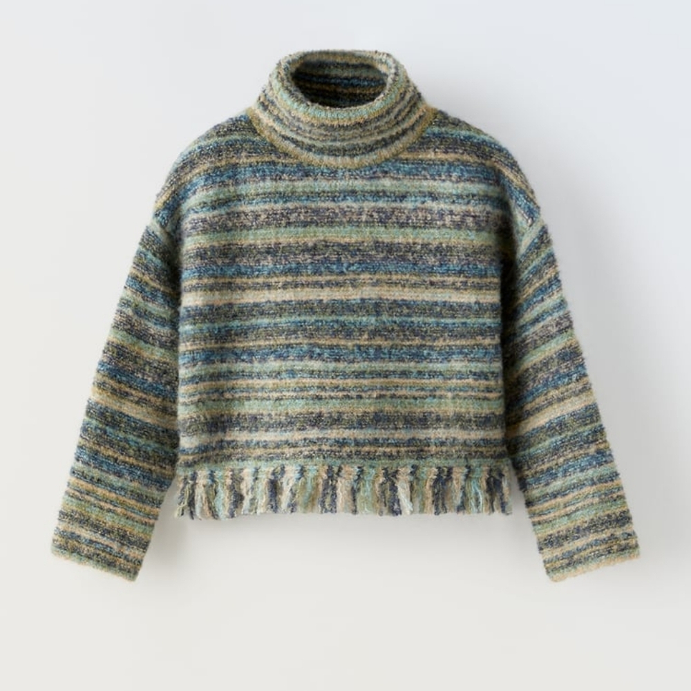 ZARA STRIPED KNIT SWEATER